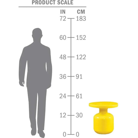 Bottle Accent Table - Mustard Yellow Outdoor End Table - LOOMLAN - Seasonal Living - Outdoor Side Tables
