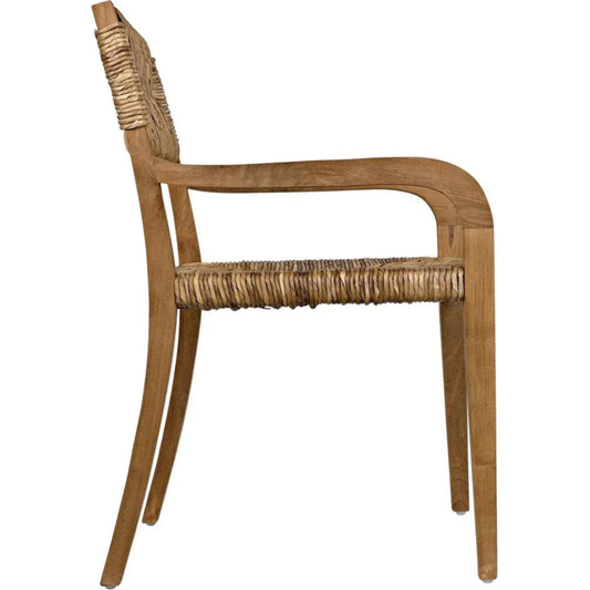 Bowie Teak Wood Arm Chair - LOOMLAN - Noir - Dining Chairs