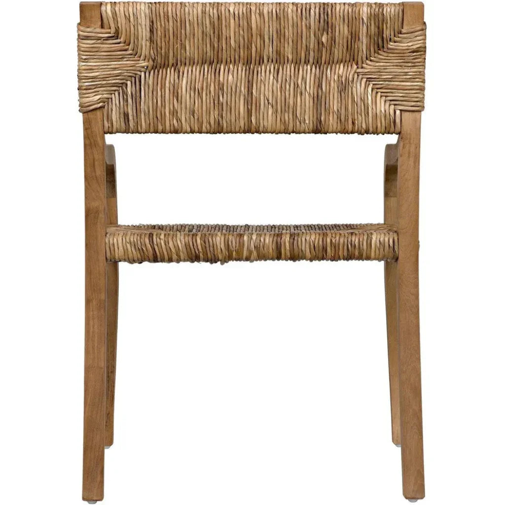 Bowie Teak Wood Arm Chair - LOOMLAN - Noir - Dining Chairs