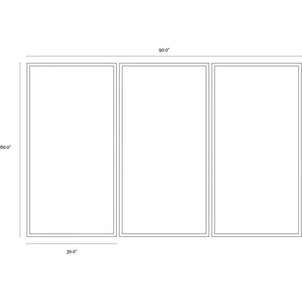 Boxed In Set Of 3 Hand - Painted Wall Art With - LOOMLAN - SUNPAN - Canvas Art