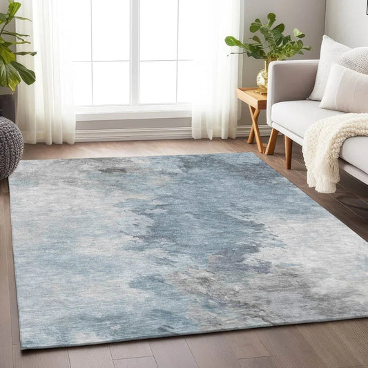 Braeas Sky Washable Indoor - Outdoor Rug - LOOMLAN - LOOMLAN Rugs - Outdoor Rugs