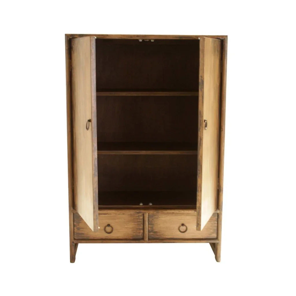 Braham Wooden Brown Armoire - LOOMLAN - Peninsula Home - Bookcases