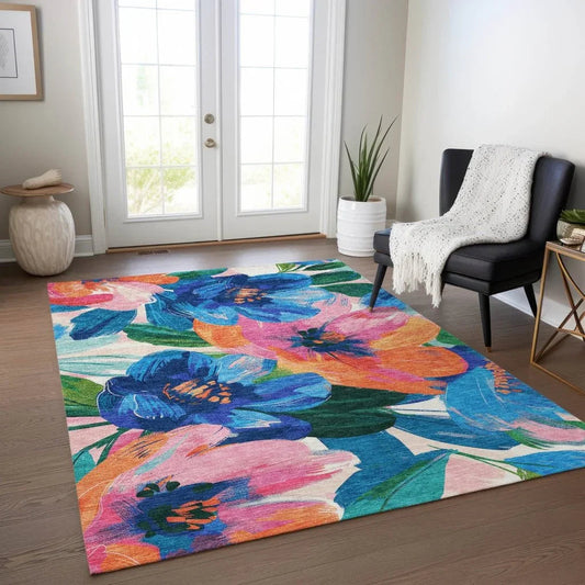 Braidea Blue Washable Indoor - Outdoor Rug - LOOMLAN - LOOMLAN Rugs - Outdoor Rugs