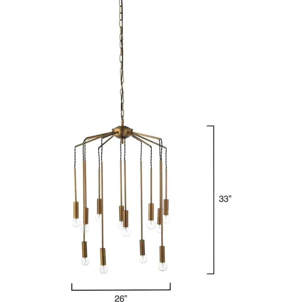 Brass Aluminum Cascade Pendant - LOOMLAN - Jamie Young - Pendants