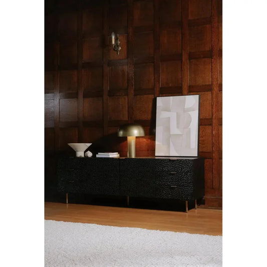 Breu Modern Black Buffet Credenza - LOOMLAN - Moe's Home - Sideboards