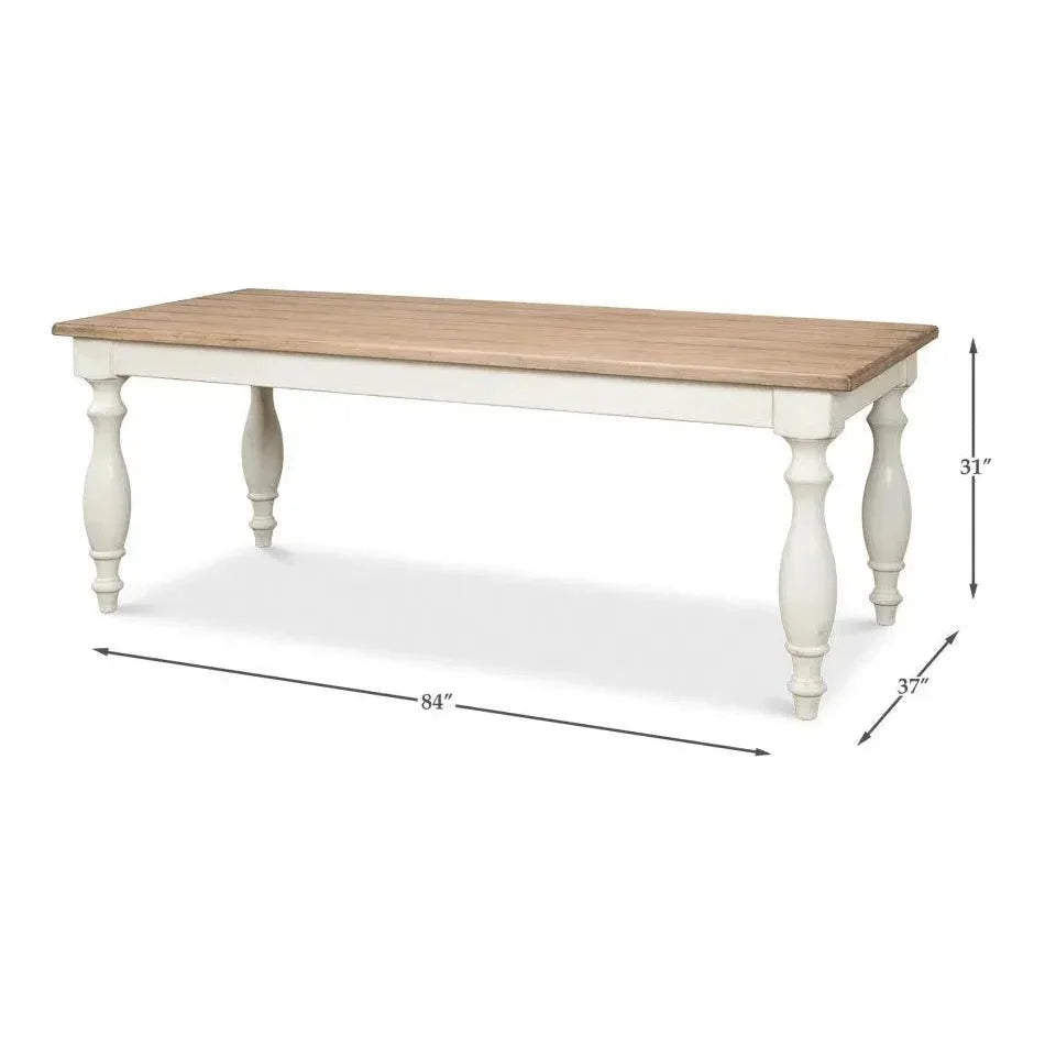 Brie Dining Table Seats 8 People-Dining Tables-Sarreid-LOOMLAN