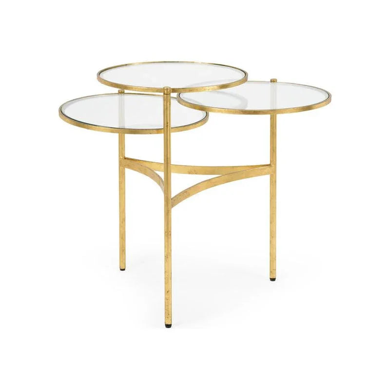 Bristol Three Circular Glass Top Coffee Table - LOOMLAN - Chelsea House - Side Tables