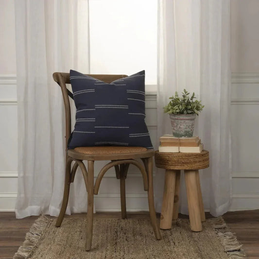 Broken Stripe Blue Throw Pillow Down Insert - LOOMLAN - LOOMLAN - Throw Pillows