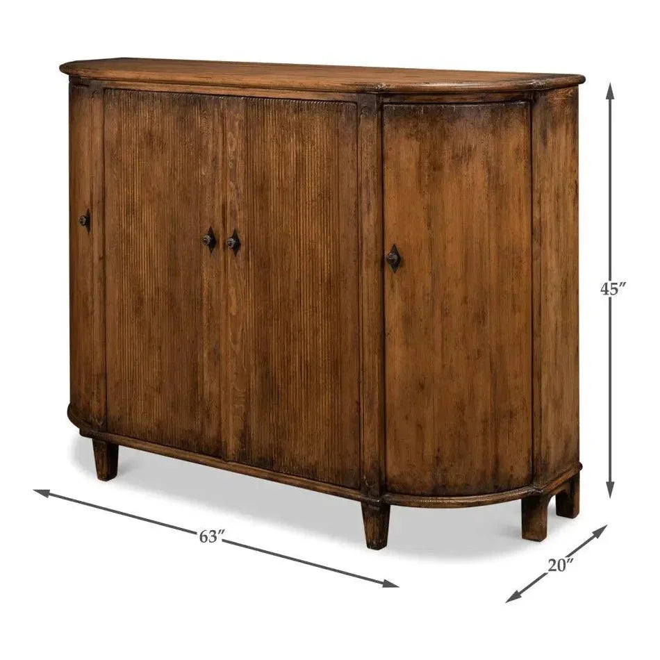 Brooks Demilune Brown - LOOMLAN - Sarreid - Sideboards