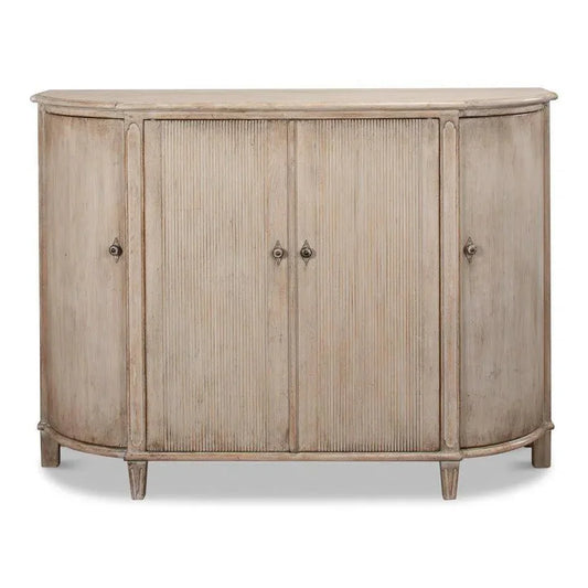 Brooks Demilune Stone Grey - LOOMLAN - Sarreid - Sideboards