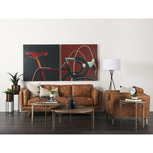 Brooks Faux Leather Three Seater Sofa