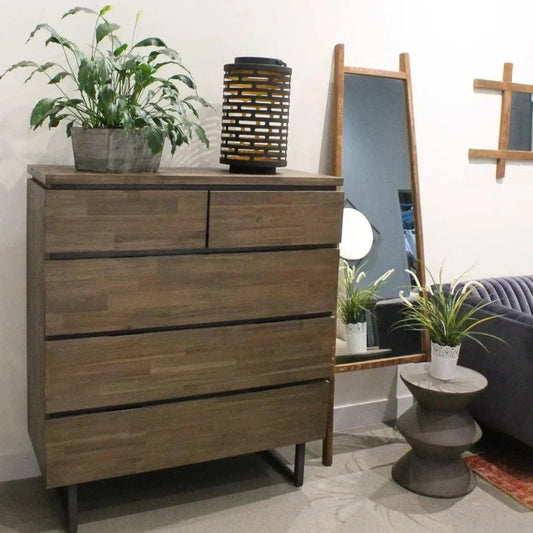 Brown Rectangle Floor Mirror Wood D-Bodhi Collection-Floor Mirrors-LH Imports-LOOMLAN