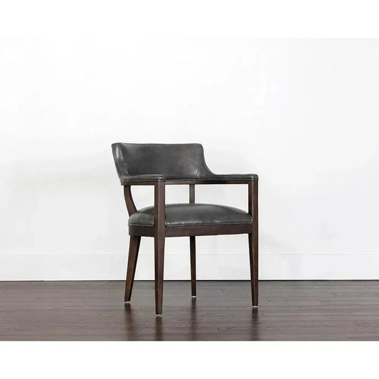 Brylea Leather Dining Armchair - LOOMLAN - SUNPAN - Dining Chairs