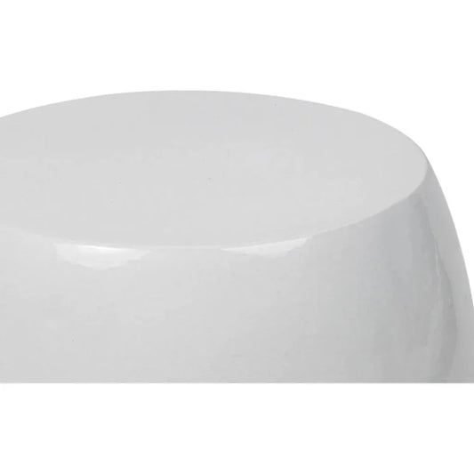 Bud Stool/Accent Table - White Outdoor End Table-Garden Stools-Seasonal Living-LOOMLAN