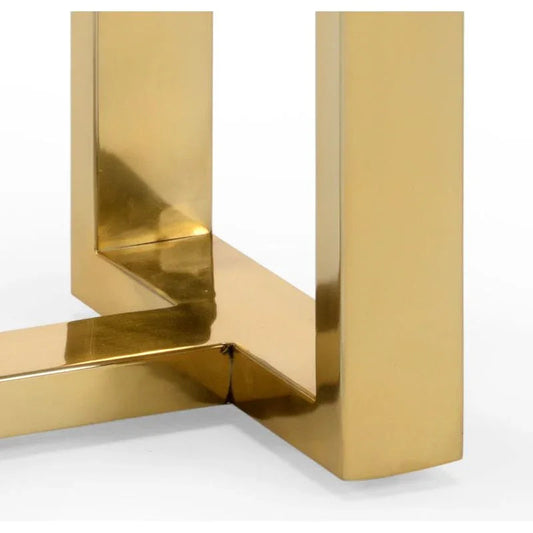 Burge Metalic Gold Framed Side Table - LOOMLAN - Chelsea House - Side Tables