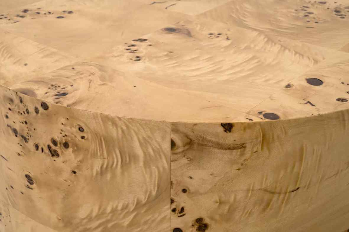 Burl Wooden Round Accent Table