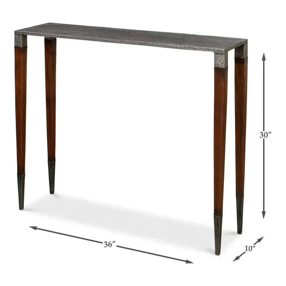 Burnford Console Table Antiqued Finish - LOOMLAN - Sarreid - Console Tables