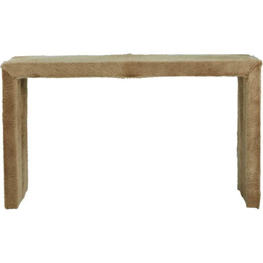 Butler II Hair On Hide Camel Stylish Console Table - LOOMLAN - Olivia + Quinn - Console Tables