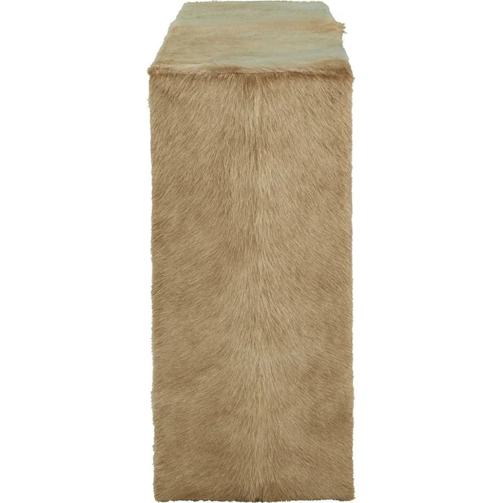 Butler II Hair On Hide Camel Stylish Console Table - LOOMLAN - Olivia + Quinn - Console Tables
