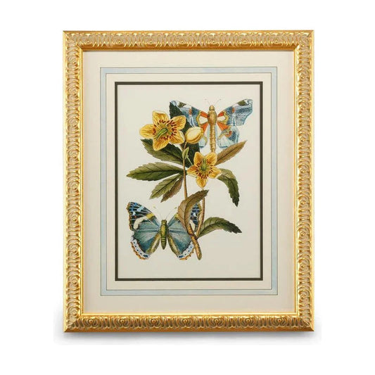 Butterfly Oasis Gold Leafed Framed Artwork-Framed Wall Art-Chelsea House-Oasis III-LOOMLAN