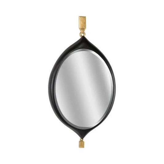 Cabochon Pendant Style Black Wall Mirror - LOOMLAN - Chelsea House - Wall Mirrors