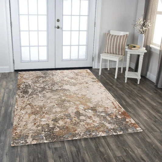 Cait Abstract Beige/ Multi Large Area Rugs - LOOMLAN - LOOMLAN - Area Rugs