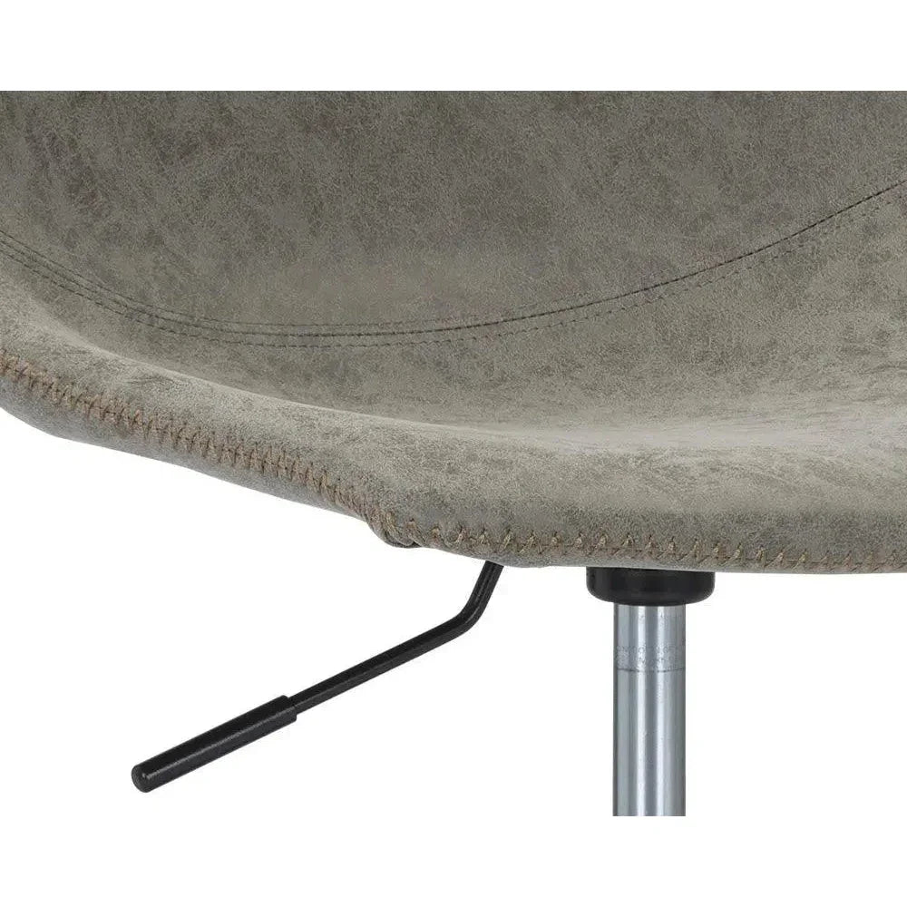 Cal Leather Armless Office Chair-Office Chairs-SUNPAN-LOOMLAN