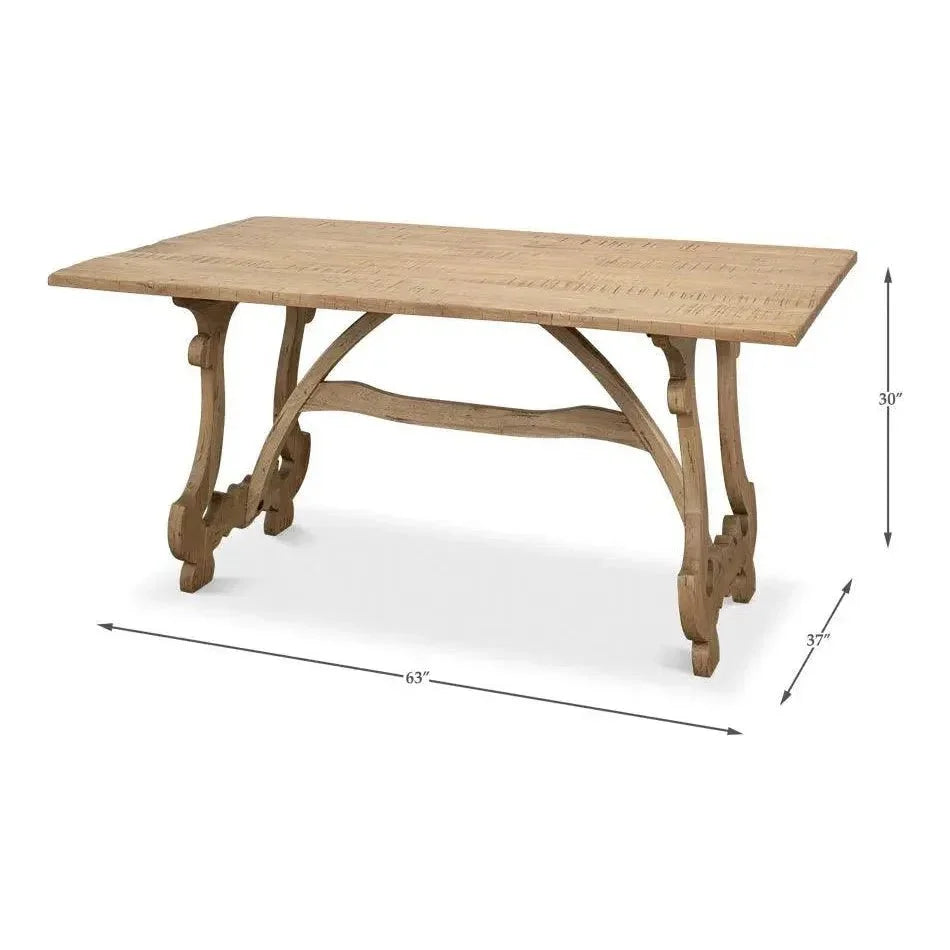 Calambac Driftwood Dining Table Seats 6-Dining Tables-Sarreid-LOOMLAN