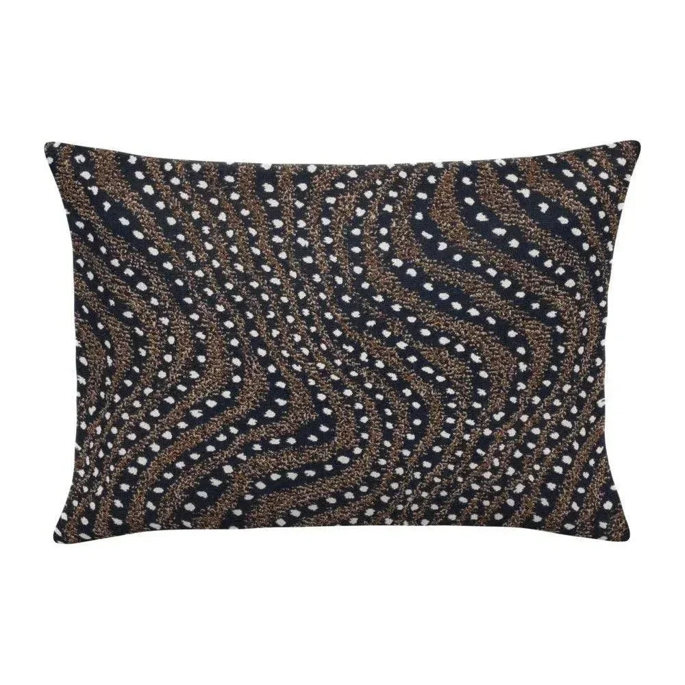 Calder Indigo Handmade Outdoor Pillow-Outdoor Pillows-Earnest Collection-20"x13" Lumbar-LOOMLAN