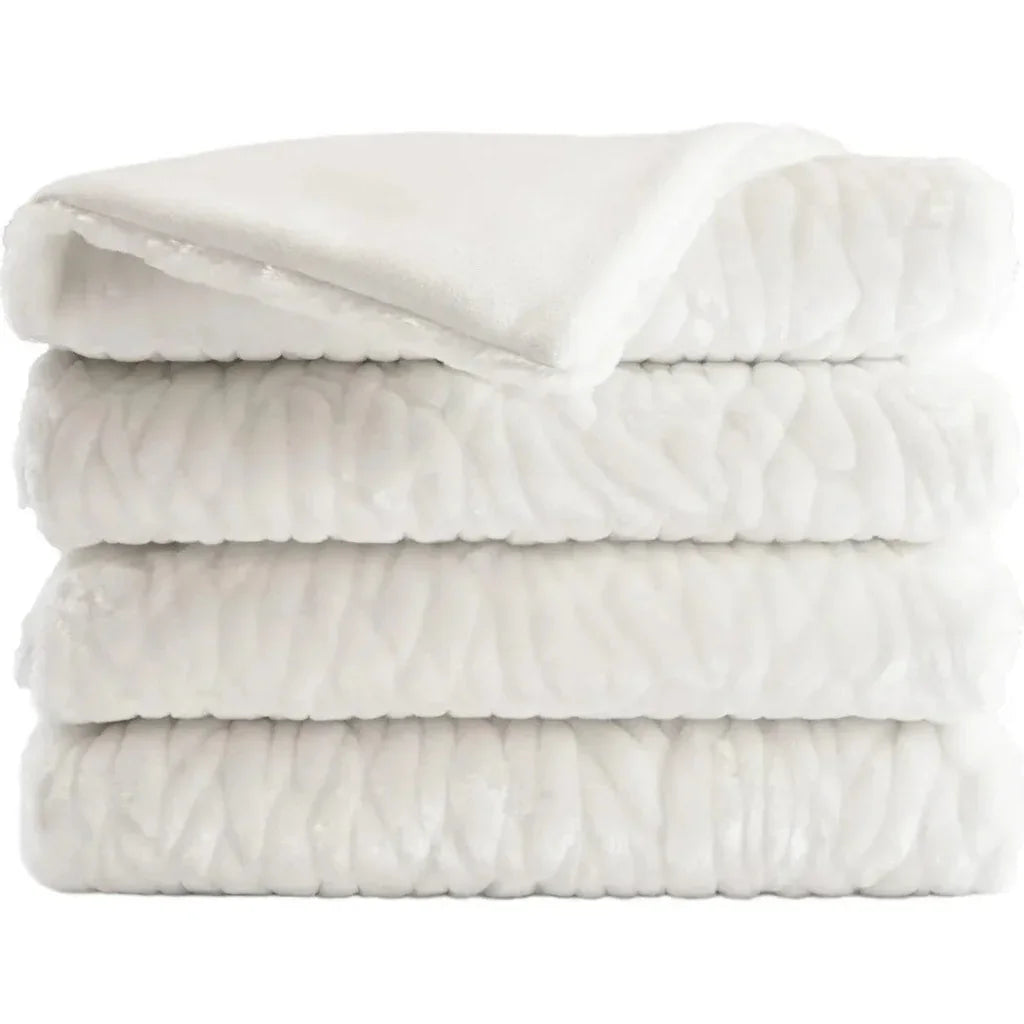 Callard Corded Throw - Snow - LOOMLAN - D.V. Kap - Throw Blankets