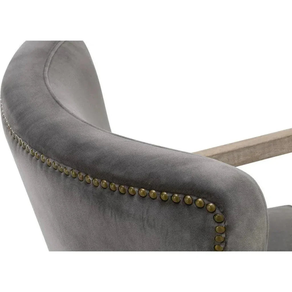 Calvin Club Chair Dark Grey Velvet - LOOMLAN - Essentials For Living - Accent Chairs