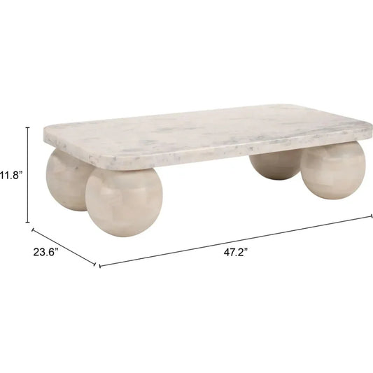 Camakat Natural Rectangular Coffee Table - LOOMLAN - Zuo Modern - Coffee Tables