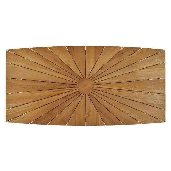 Cambria Rectangular Teak Outdoor Dining Table-Outdoor Dining Tables-HiTeak-LOOMLAN