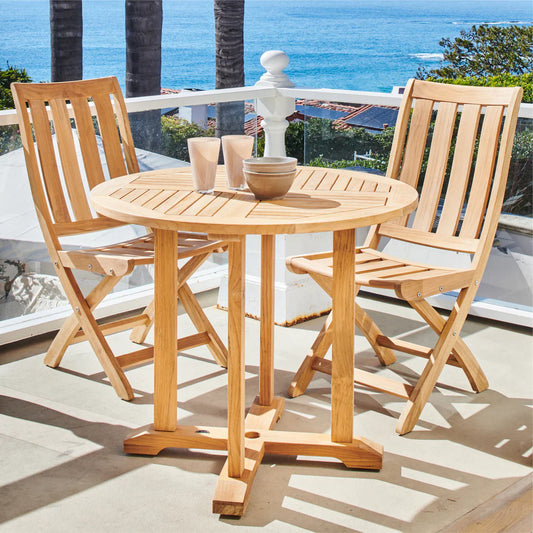 Cambria Teak Outdoor Folding Chair