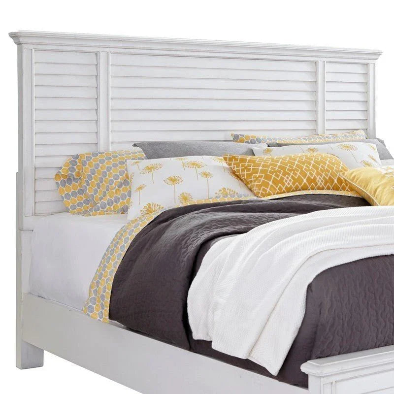 Cane Bay Louvered Wood Panel Bed - LOOMLAN - Palmetto Home - Beds