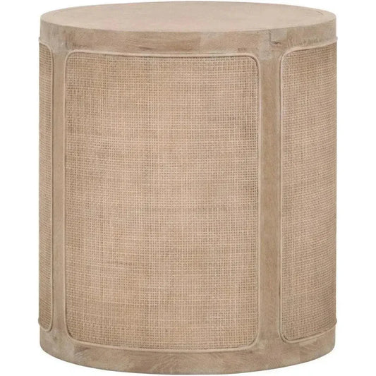 Cane End Table Reclaimed Solid Wood - LOOMLAN - Essentials For Living - Side Tables