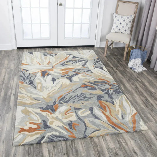 Cang Floral Blue Large Area Rugs For Living Room - LOOMLAN - LOOMLAN - Area Rugs