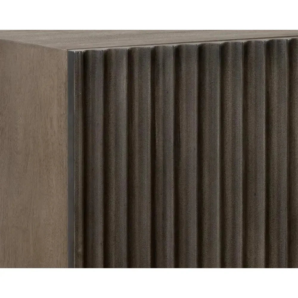 Carlin Wooden Iron Taupe Sideboard - LOOMLAN - SUNPAN - Sideboards