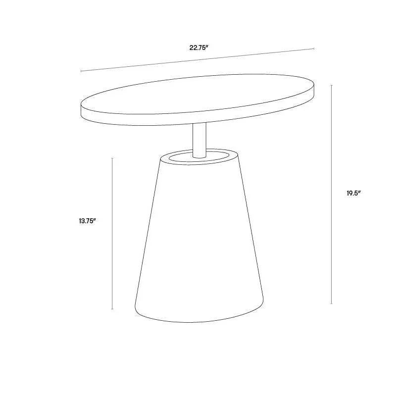 Carment Side Table Concrete Terrazzo Top Rod - LOOMLAN - SUNPAN - Side Tables