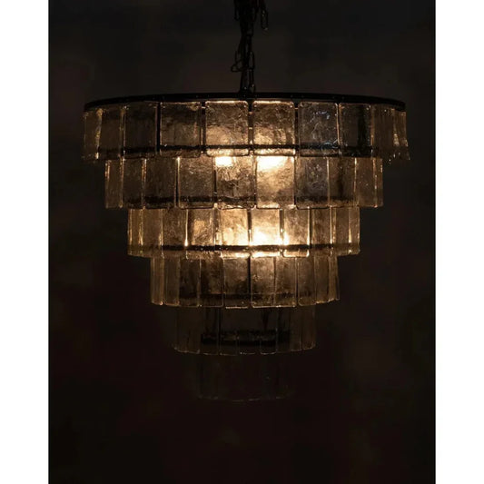 Carnegie Metal And Glass Chandelier