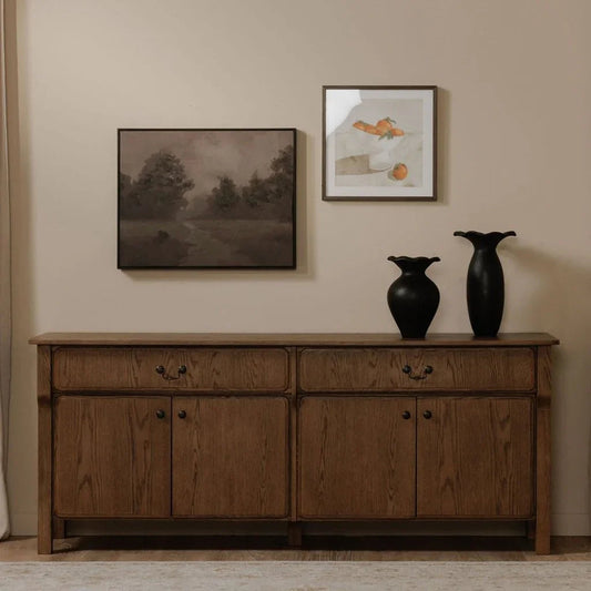 Caroline Warm Brown Solid Oak Sideboard - LOOMLAN - Moe's Home - Sideboards