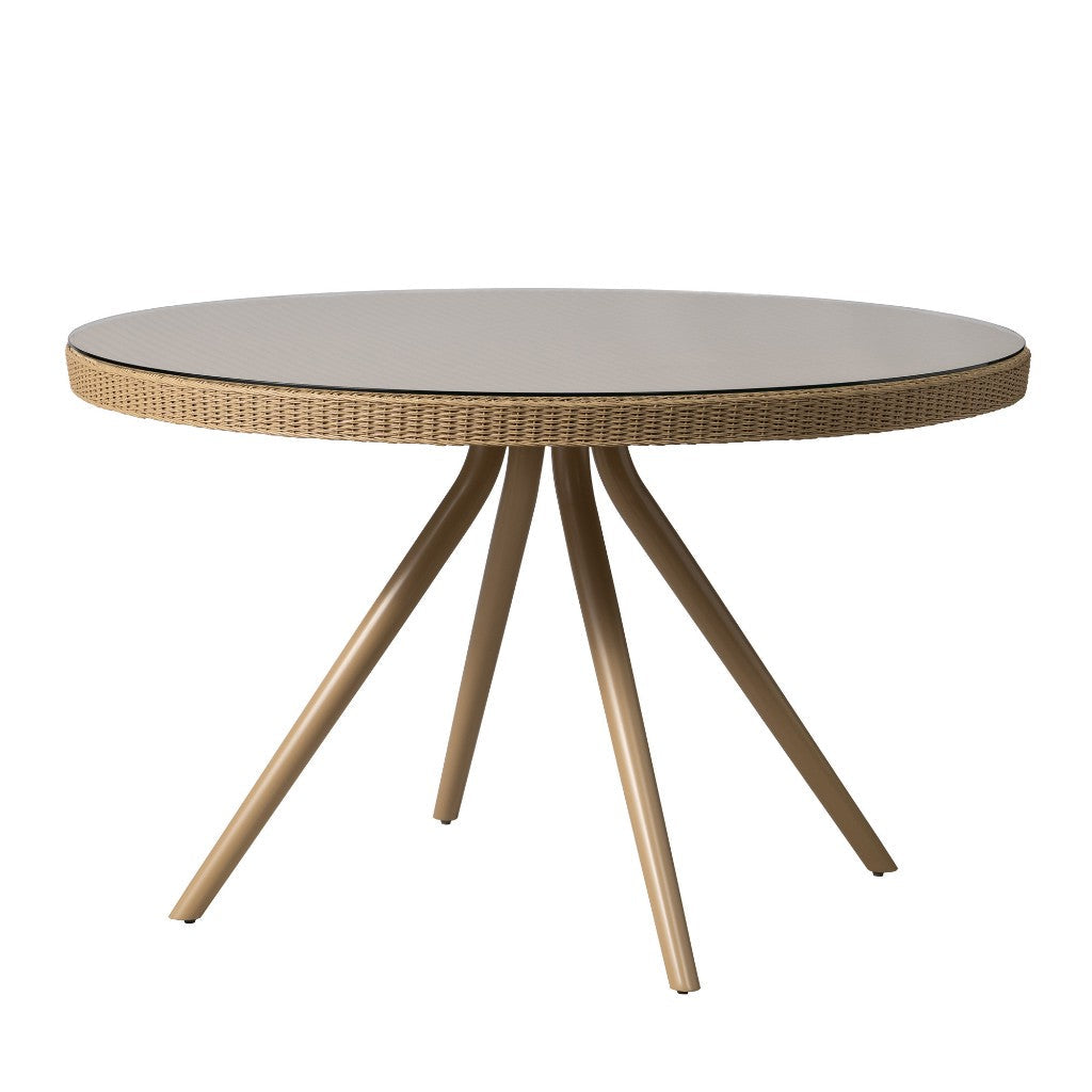 Cascade Aluminum Round Outdoor Dining Table-Outdoor Dining Tables-Lloyd Flanders-LOOMLAN