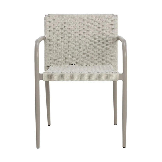 Casella Stackable Dining Armchair Cream - Classic 2PC-Outdoor Dining Chairs-SUNPAN-LOOMLAN
