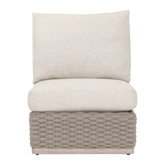 Caspian Olefin Fabric Outdoor Modular Armless Sofa Chair - LOOMLAN - Essentials For Living - Outdoor Sofas & Loveseats