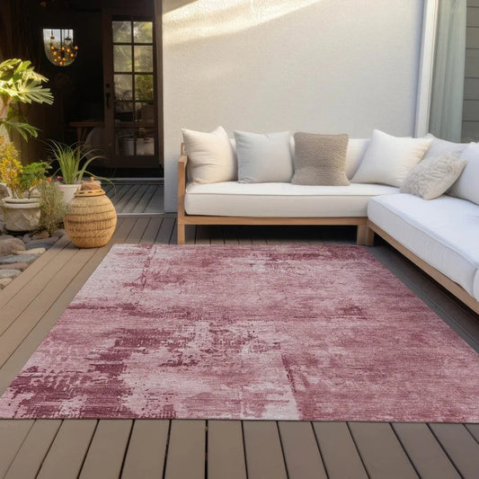 Cassiva Pink Washable Indoor-Outdoor Rug-Outdoor Rugs-LOOMLAN Rugs-LOOMLAN