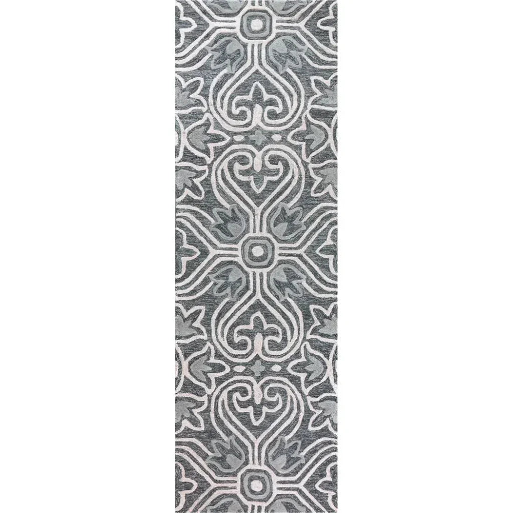 Cast Medallion Gray Large Area Rugs For Living Room - LOOMLAN - LOOMLAN - Area Rugs