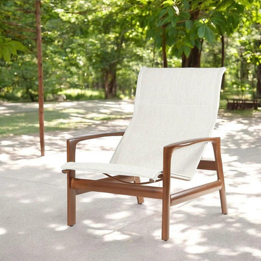 Castelle Berkeley Padded Sling Lounge Chair-Outdoor Lounge Chairs-Castelle-LOOMLAN