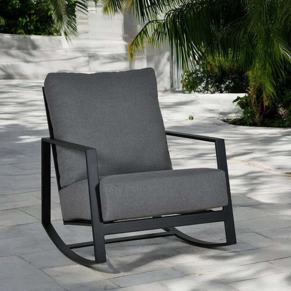 Castelle Prism Lounge Rocking Chair Made USA-Outdoor Lounge Chairs-Castelle-LOOMLAN