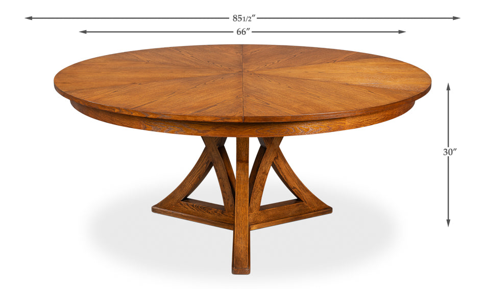 Casual Jupe Extendable Wooden Dining Table-Dining Tables-Sarreid-LOOMLAN