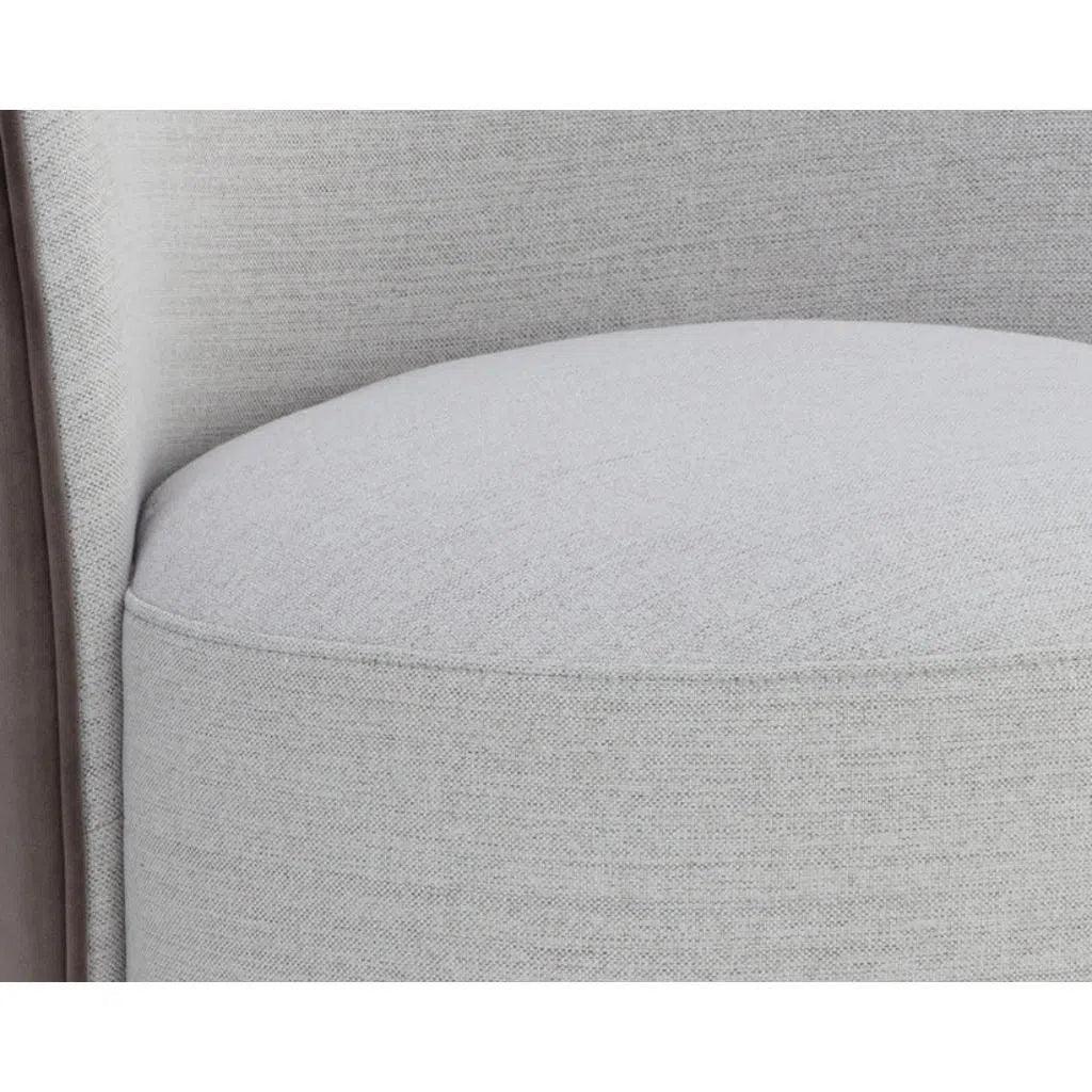 Cavoli Fabric Swivel Armless Dining Chair - LOOMLAN - SUNPAN - Dining Chairs